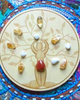 Crystal Grid Plate, Goddess, Tree of Life