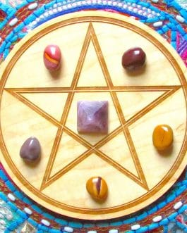 Crystal Grid Plate, Pentacle, Pentagram