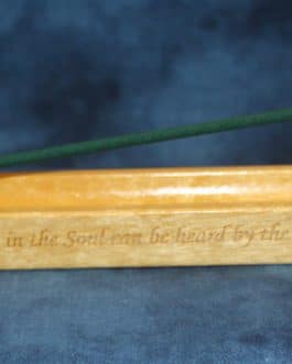 Incense Holder Engraved with “Music In The Soul Can Be Heard By The Universe By Lao Tzu